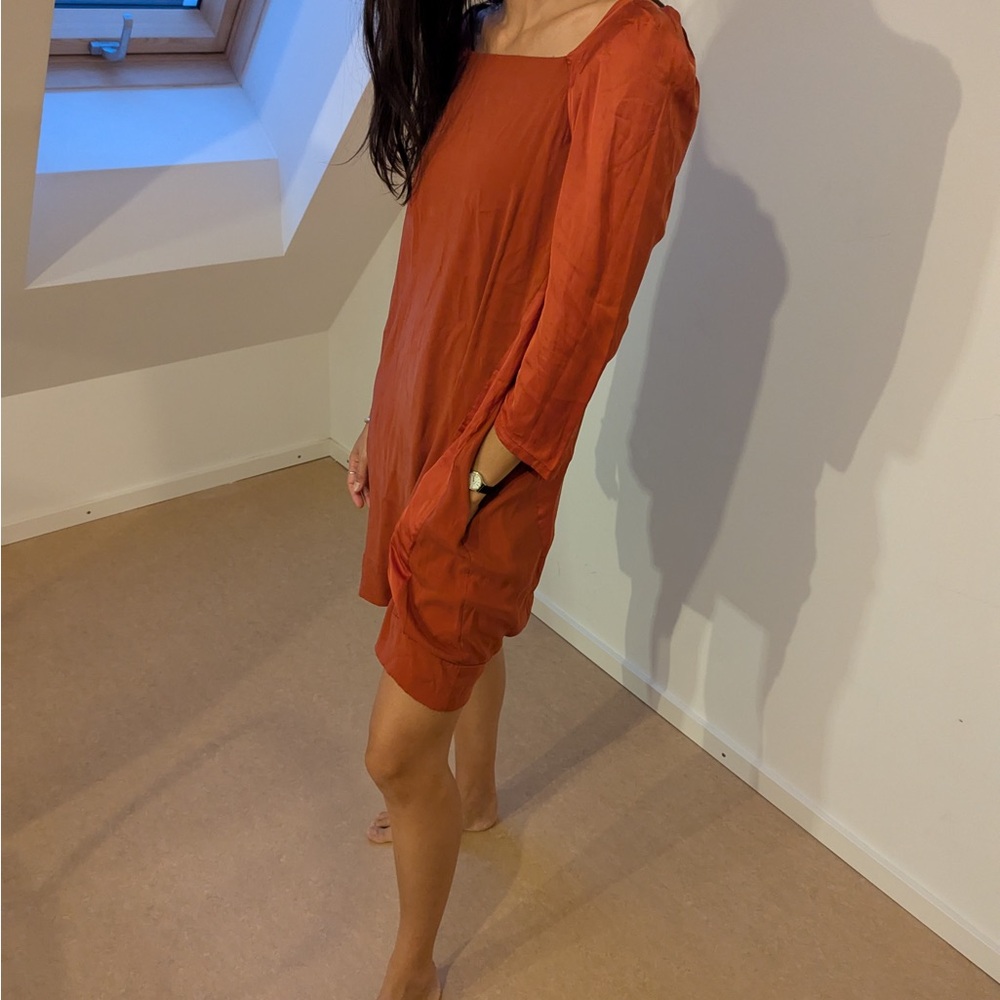 rag & bone Terracotta Long Sleeve Dress
